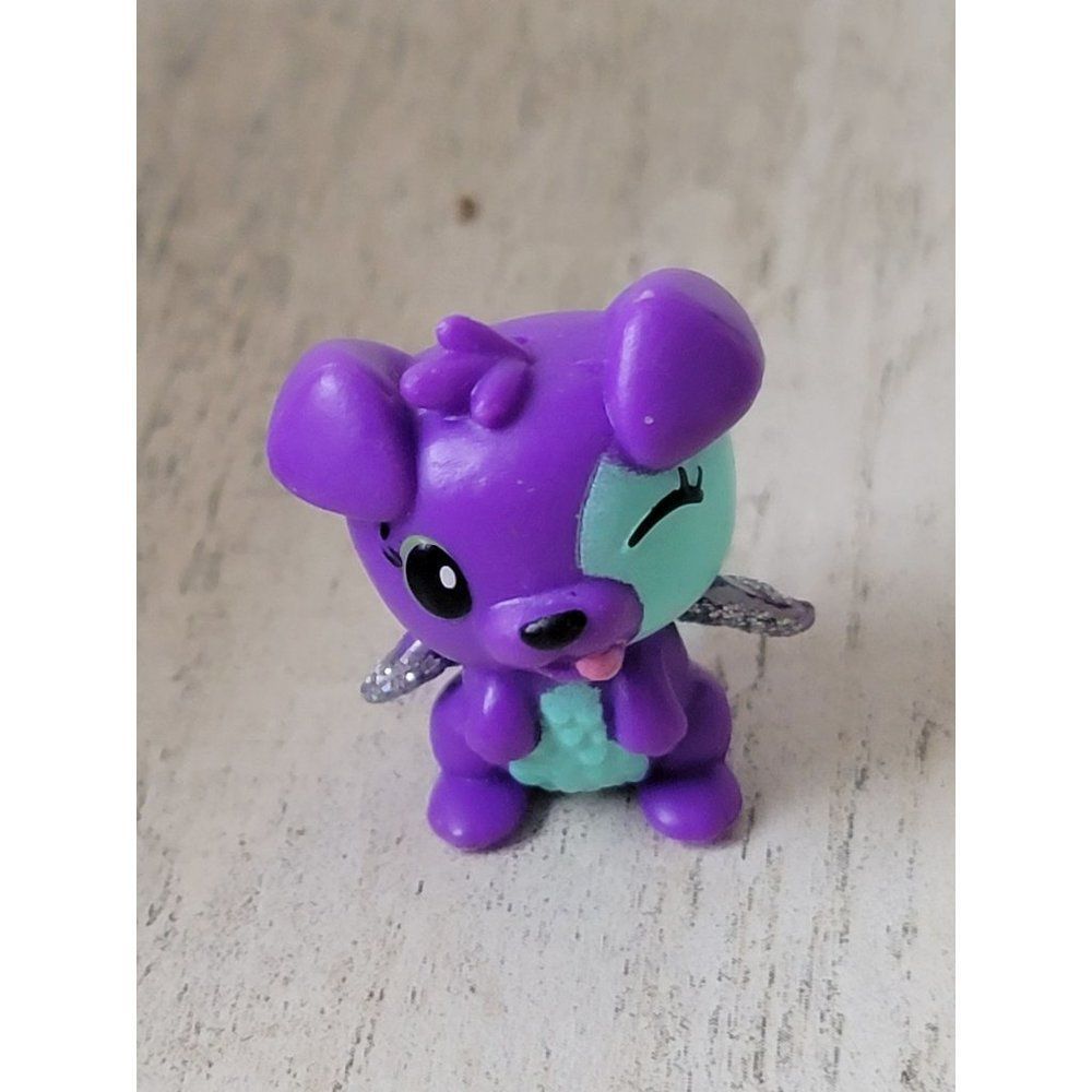 SML mini purple puppy dog glitter Wing Hatchimals toy figure